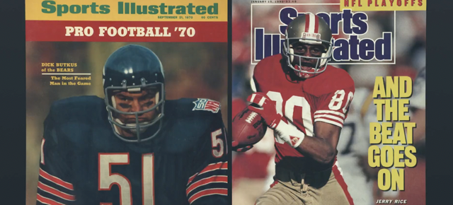Emmitt Smith, Jerry Rice and Dick Butkus Iconic covers are featured in Sports Illustrated's NFT launch. Image: Sports Illustrated